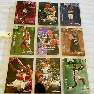 LOT OF 9 BASKETBALL TRADING CARDS. MINT CONDITION.  Include an Allen Iverson .